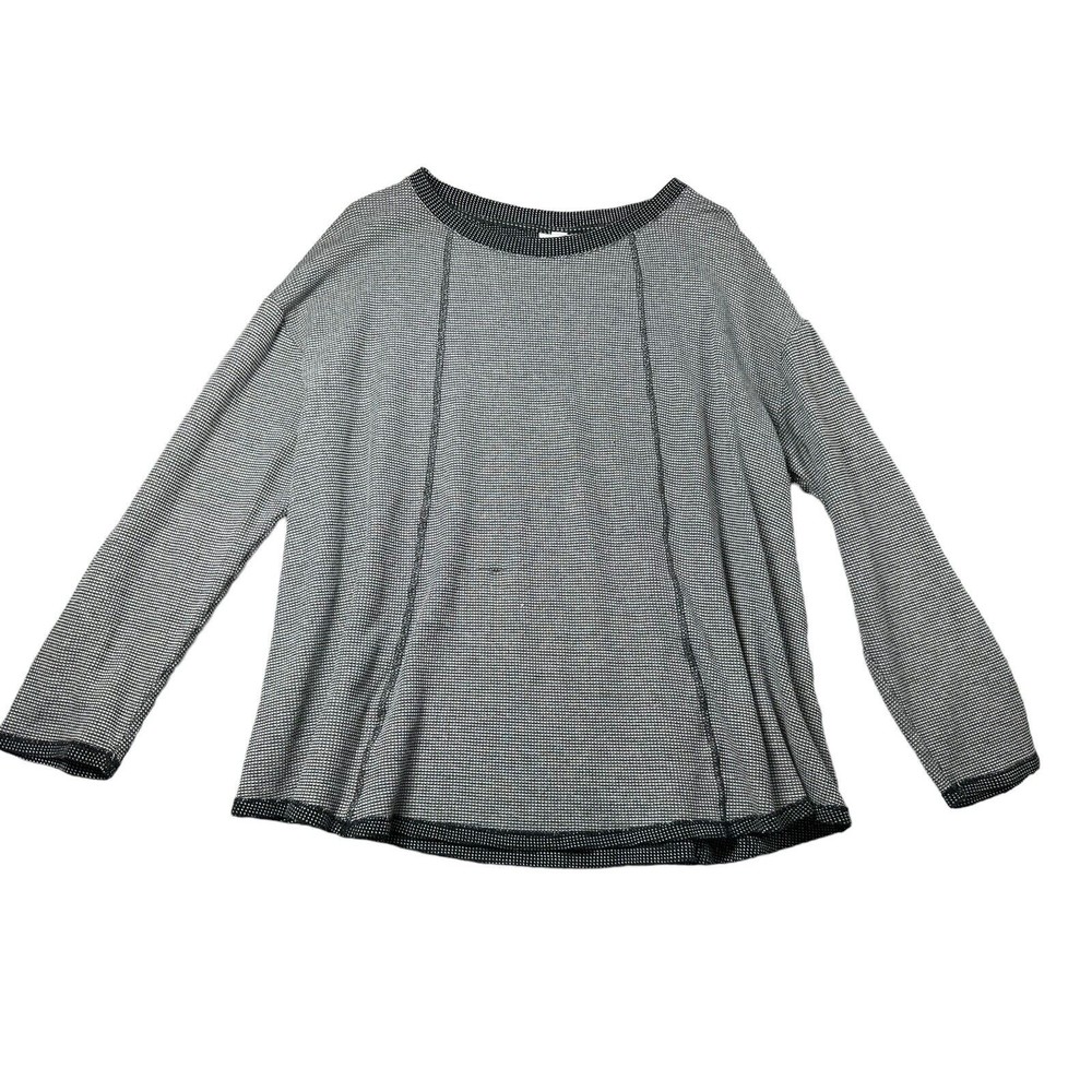 J. Jill Waffle Knit Pullover Cotton Modal Rayon Blend Exposed‎ Seams 2X
